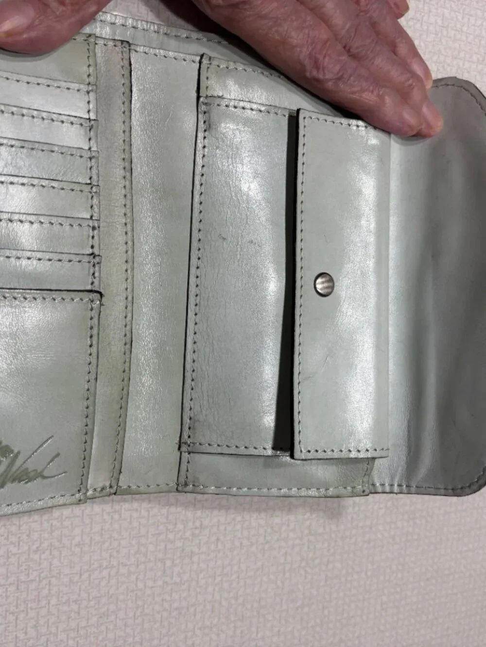 Like new Patrica Nash Embossed Mint Green Bifold Wallet